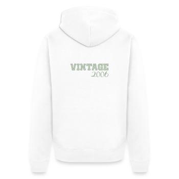 20 ans 2006 Vintage Retro Cadeau Anniversaire - Veste à capuche bio Premium Unisexe - blanc - Dos - Thijin (182cm)