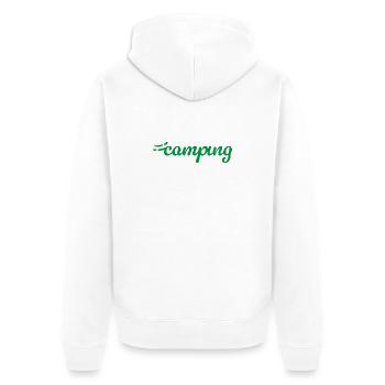 Camping Hashtag Camper Van Life Campingplatz Fan - Unisex Premium Bio Zip Hoodie - Weiß - Hinten - Thijin (182cm)