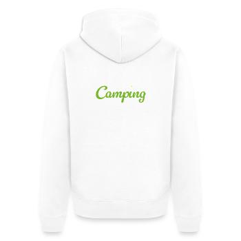 Camping Flower Camper Quotes Hobby Summer Van Life - Unisex Premium Organic Zip Hoodie - white - Back - Thijin (182cm)
