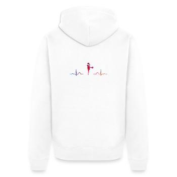 Cheerleader Cheer Mom Cheerleading - Unisex Premium Bio Zip Hoodie - Weiß - Hinten - Thijin (182cm)