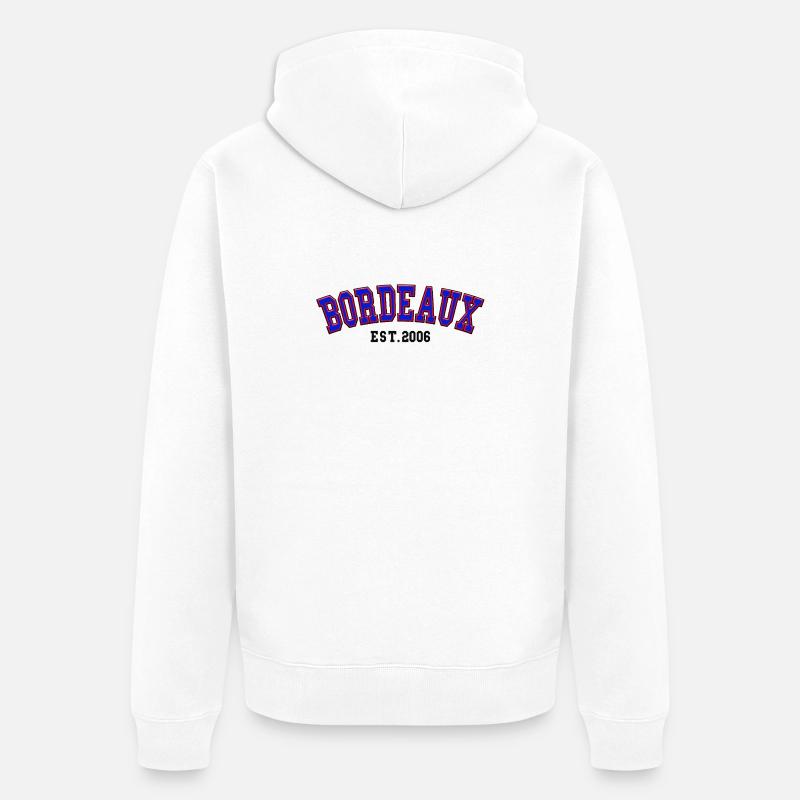Bordeaux Fondée en 2006 - Veste à capuche bio Premium Unisexe - blanc