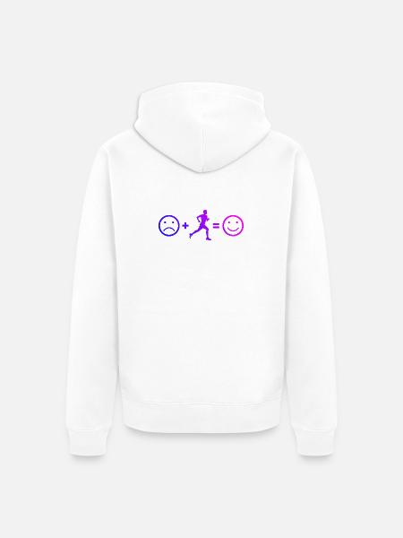 Geschenkidee für einen Running mit Running - Unisex Premium Bio Zip Hoodie - Weiß