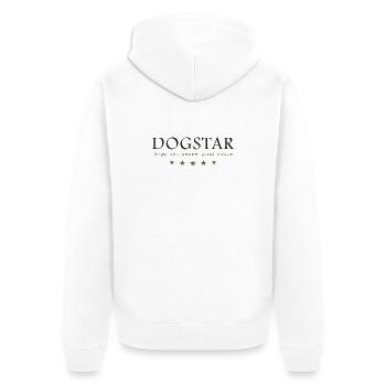 Dogstar, dogs feel good souls - Unisex Premium Organic Zip Hoodie - white - Back - Thijin (182cm)