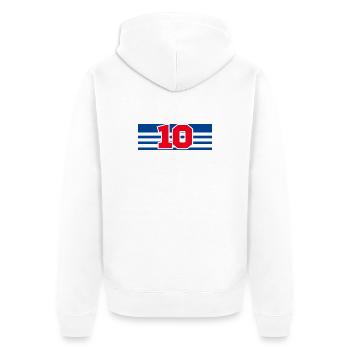 Numéro 10 France  - Veste à capuche bio Premium Unisexe - blanc - Dos - Thijin (182cm)