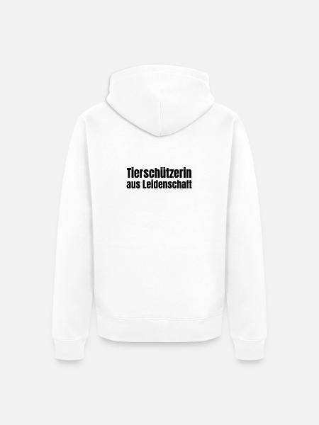 Tierschützerin aus Leidenschaft Tiere Geschenk - Unisex Premium Bio Zip Hoodie - Weiß