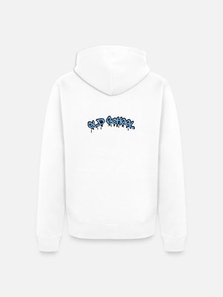 Old School Graffiti Stil - Unisex Premium Bio Zip Hoodie - Weiß