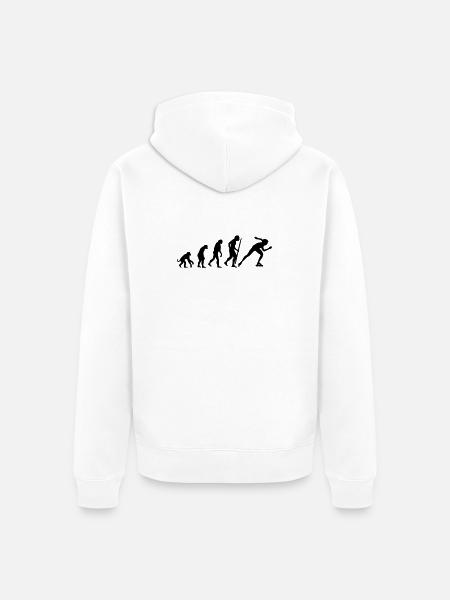 Changes in line speed skating - Unisex Premium Organic Zip Hoodie - white