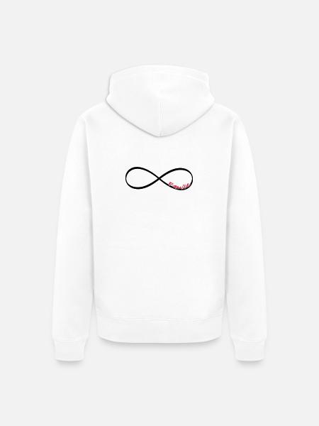 Infinity Sign Family - Gift - Unisex Premium Organic Zip Hoodie - white