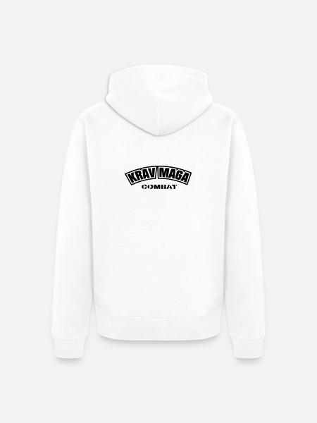 KravMaga Combat - Unisex Premium Organic Zip Hoodie - white
