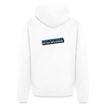 Lasst mich durch, ich bin Influencer - Unisex Premium Bio Zip Hoodie - Weiß - Hinten - Thijin (182cm)
