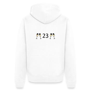 23rd Birthday 23 Years Anniversary 23 Years Number 23 - Unisex Premium Organic Zip Hoodie - white - Back - Thijin (182cm)