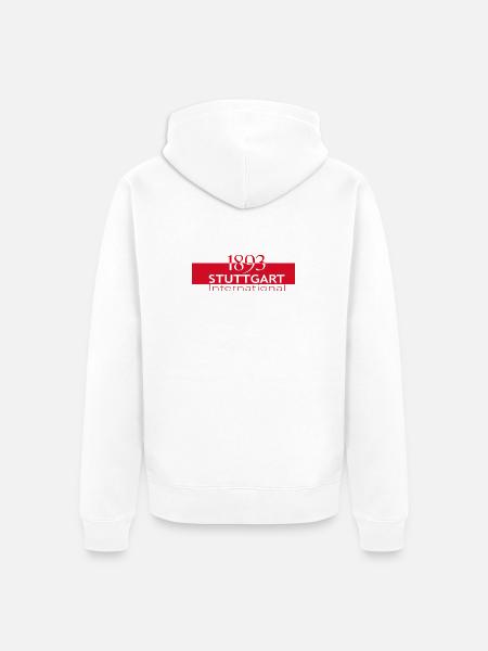 Stuttgart 1893 Motiv - Unisex Premium Bio Zip Hoodie - Weiß
