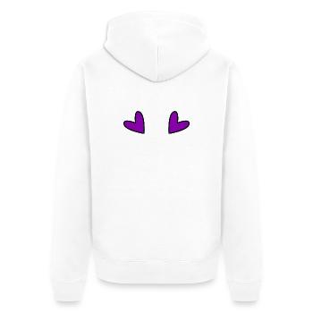 MUTTERTAG. SCHÖNEN MUTTERTAG. MAMA - Unisex Premium Bio Zip Hoodie - Weiß - Hinten - Thijin (182cm)