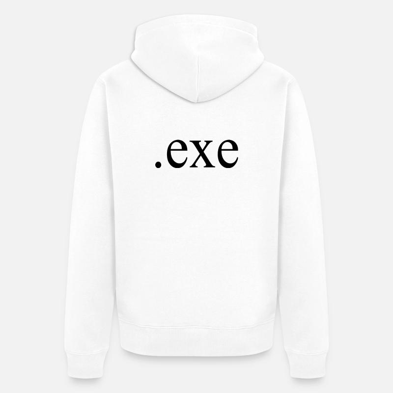 exe datei - Unisex Premium Bio Zip Hoodie - Weiß