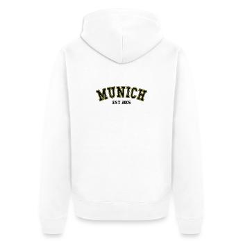 Munich_Est_2005 - Veste à capuche bio Premium Unisexe - blanc - Dos - Thijin (182cm)