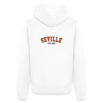 Séville Est.1965 - Veste à capuche bio Premium Unisexe - blanc - Dos - Thijin (182cm)