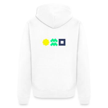 Solar power makes you independent and protects the climate! - Unisex Premium Organic Zip Hoodie - white - Back - Thijin (182cm)