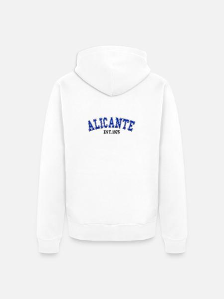 Alicante Est. 1975 - Unisex Premium Organic Zip Hoodie - white