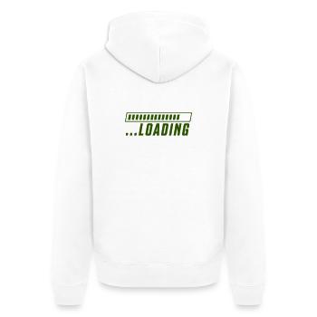 Chargement - Veste à capuche bio Premium Unisexe - blanc - Dos - Thijin (182cm)