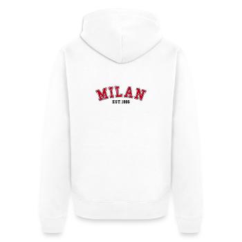 Milan Fondé en 1986 - Veste à capuche bio Premium Unisexe - blanc - Dos - Thijin (182cm)