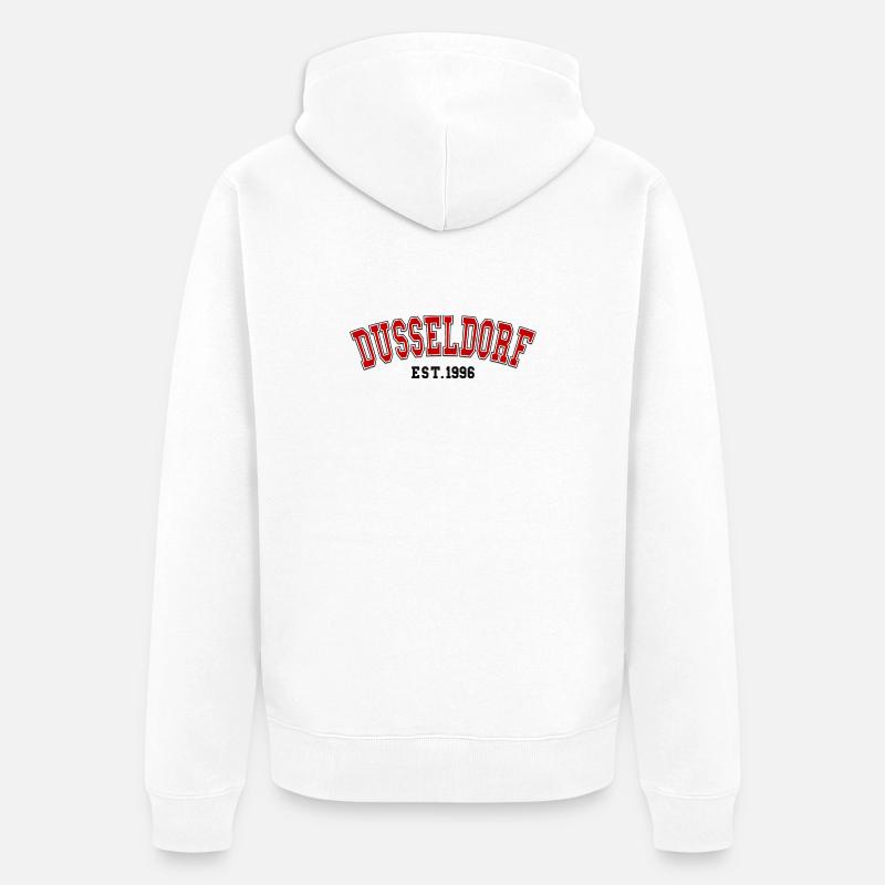 Dusseldorf Fondée en 1996 - Veste à capuche bio Premium Unisexe - blanc