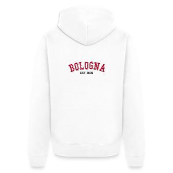 Bologna Est. 2006 - Unisex Premium Organic Zip Hoodie - white - Back - Thijin (182cm)