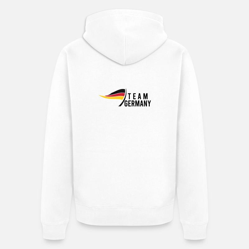 Équipe Allemagne - Veste à capuche bio Premium Unisexe - blanc