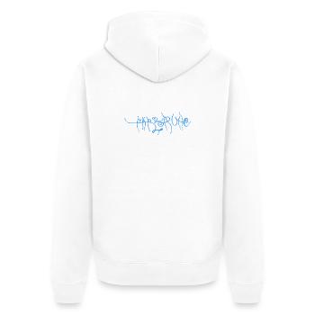 Blue Artistic Karlsruhe Souvenir - Unisex Premium Organic Zip Hoodie - white - Back - Thijin (182cm)