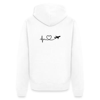 Amour du voyage - Veste à capuche bio Premium Unisexe - blanc - Dos - Thijin (182cm)