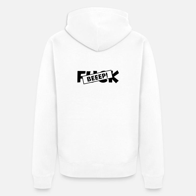 Bip de censure : Son de merde - Veste à capuche bio Premium Unisexe - blanc