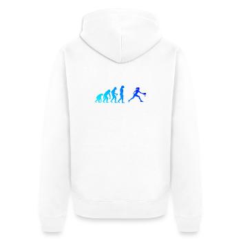 Pickleball Turnier Design für Pickleballspiel Fans - Unisex Premium Bio Zip Hoodie - Weiß - Hinten - Thijin (182cm)
