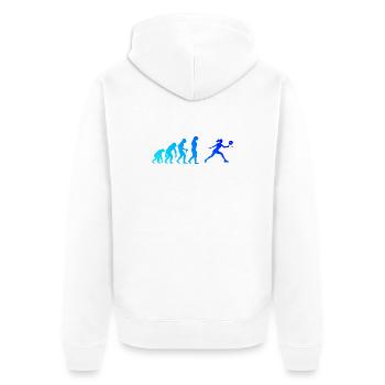 Meilleure conception de raquette de padel pour fans de padel en salle - Veste à capuche bio Premium Unisexe - blanc - Dos - Thijin (182cm)