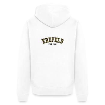 Krefeld Fondé en 2006 - Veste à capuche bio Premium Unisexe - blanc - Dos - Thijin (182cm)