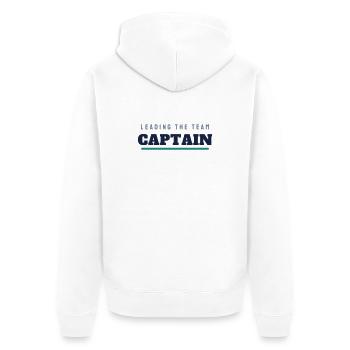 Lettrage du Captain College - Club du capitaine - Veste à capuche bio Premium Unisexe - blanc - Dos - Thijin (182cm)