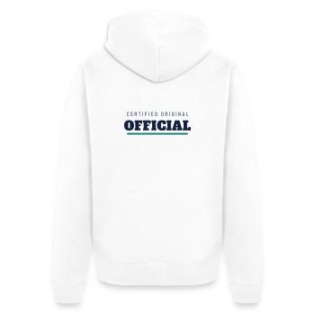 Lettrage officiel du collège - Officiel de l’équipe - Veste à capuche bio Premium Unisexe - blanc - Dos - Thijin (182cm)