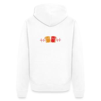 Peanut butter - Unisex Premium Organic Zip Hoodie - white - Back - Thijin (182cm)
