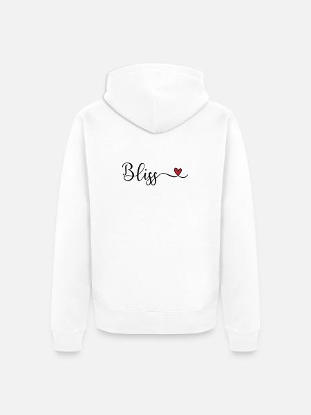 Bliss - Unisex Premium Organic Zip Hoodie - white