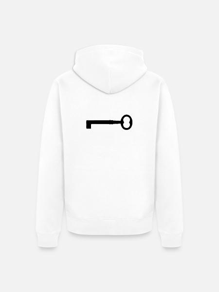 An old key - Unisex Premium Organic Zip Hoodie - white