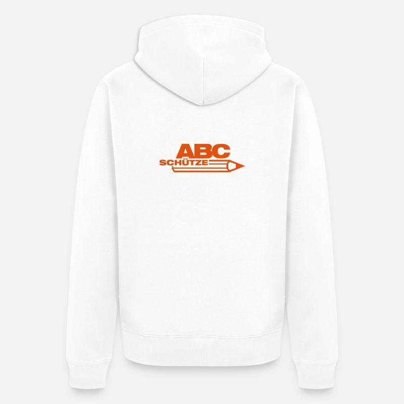 protéger l'entrée de l'école - Veste à capuche bio Premium Unisexe - blanc