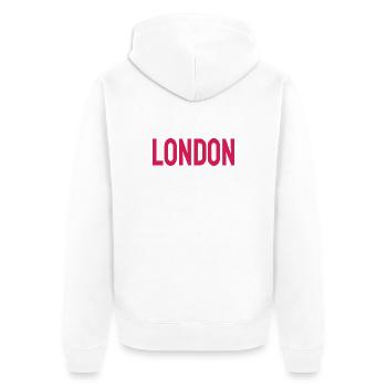 Londres - Veste à capuche bio Premium Unisexe - blanc - Dos - Thijin (182cm)