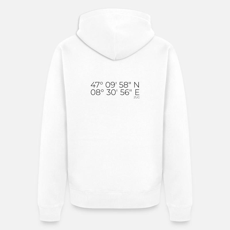 Coordonnées du train - Veste à capuche bio Premium Unisexe - blanc