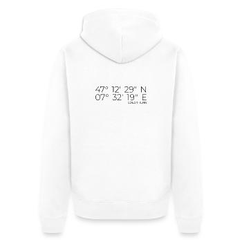 Coordinates Solothurn - Unisex Premium Organic Zip Hoodie - white - Back - Thijin (182cm)
