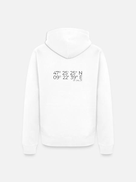 Coordinates St. Gallen - Unisex Premium Organic Zip Hoodie - white
