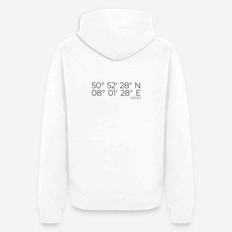 coordonnées Siegen - Veste à capuche bio Premium Unisexe - blanc