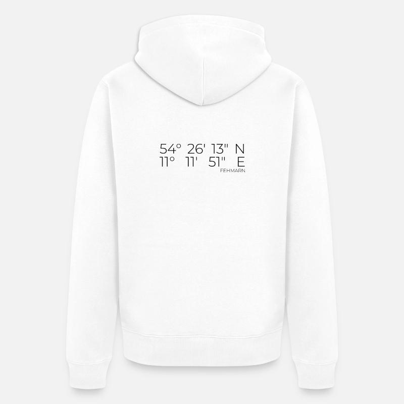 Coordonnées Fehmarn - Veste à capuche bio Premium Unisexe - blanc