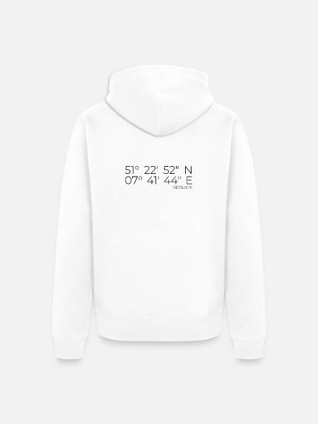 Coordinates Iserlohn - Unisex Premium Organic Zip Hoodie - white