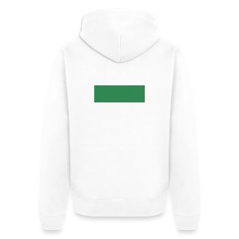Imprimé rectangle vert abstrait - Veste à capuche bio Premium Unisexe - blanc - Dos - Thijin (182cm)