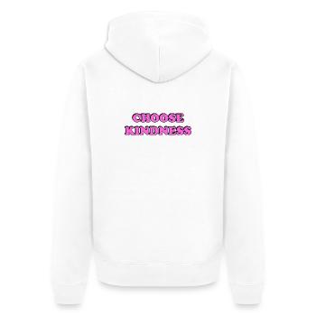 Wählen Sie Kindness pink - Unisex Premium Bio Zip Hoodie - Weiß - Hinten - Thijin (182cm)