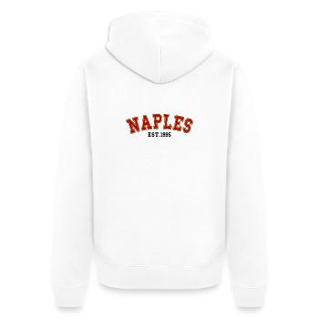 Naples Est.1995  - Unisex Premium Organic Zip Hoodie - white - Back - Thijin (182cm)