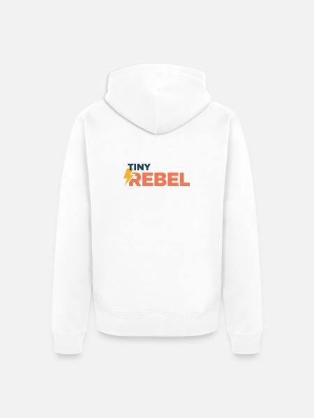 Tiny rebel - Unisex Premium Organic Zip Hoodie - white
